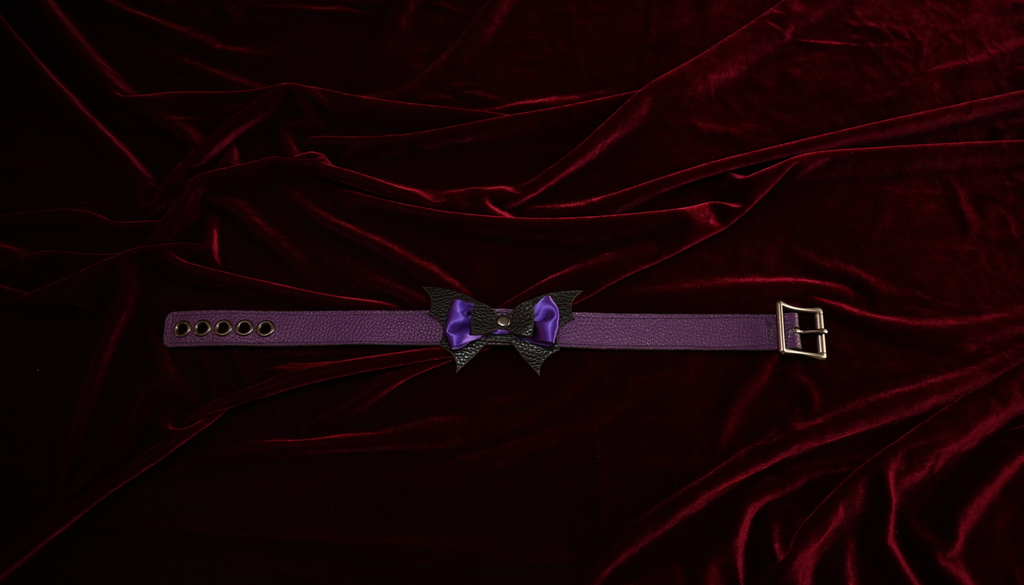 Spooky Season Purple Bat Collar image 2