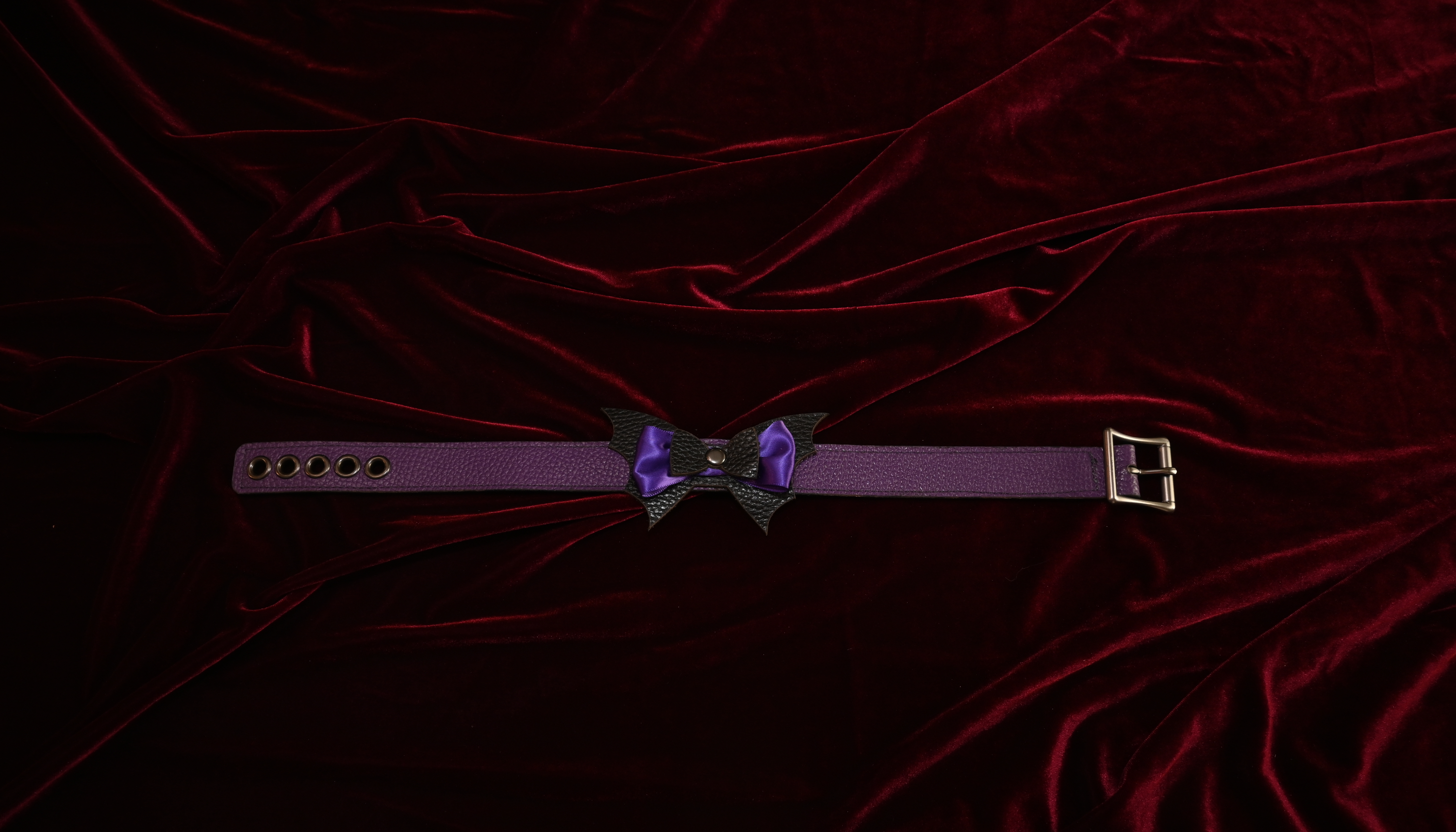 Spooky Season Purple Bat Collar image 2
