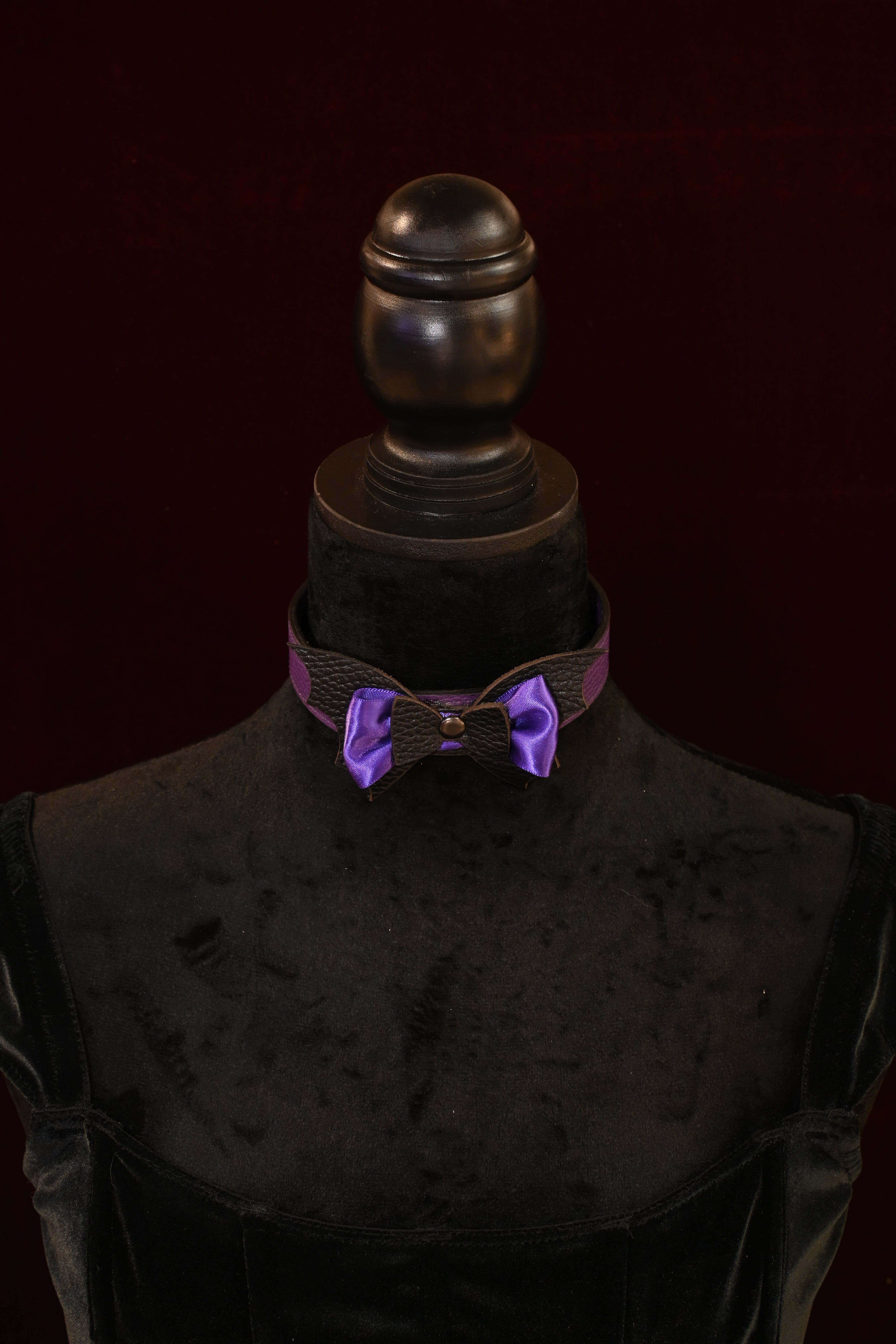 Spooky Season Purple Bat Collar image 0