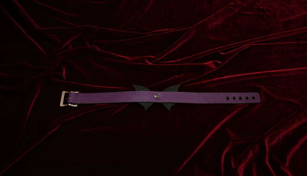Spooky Season Purple Bat Collar image 3