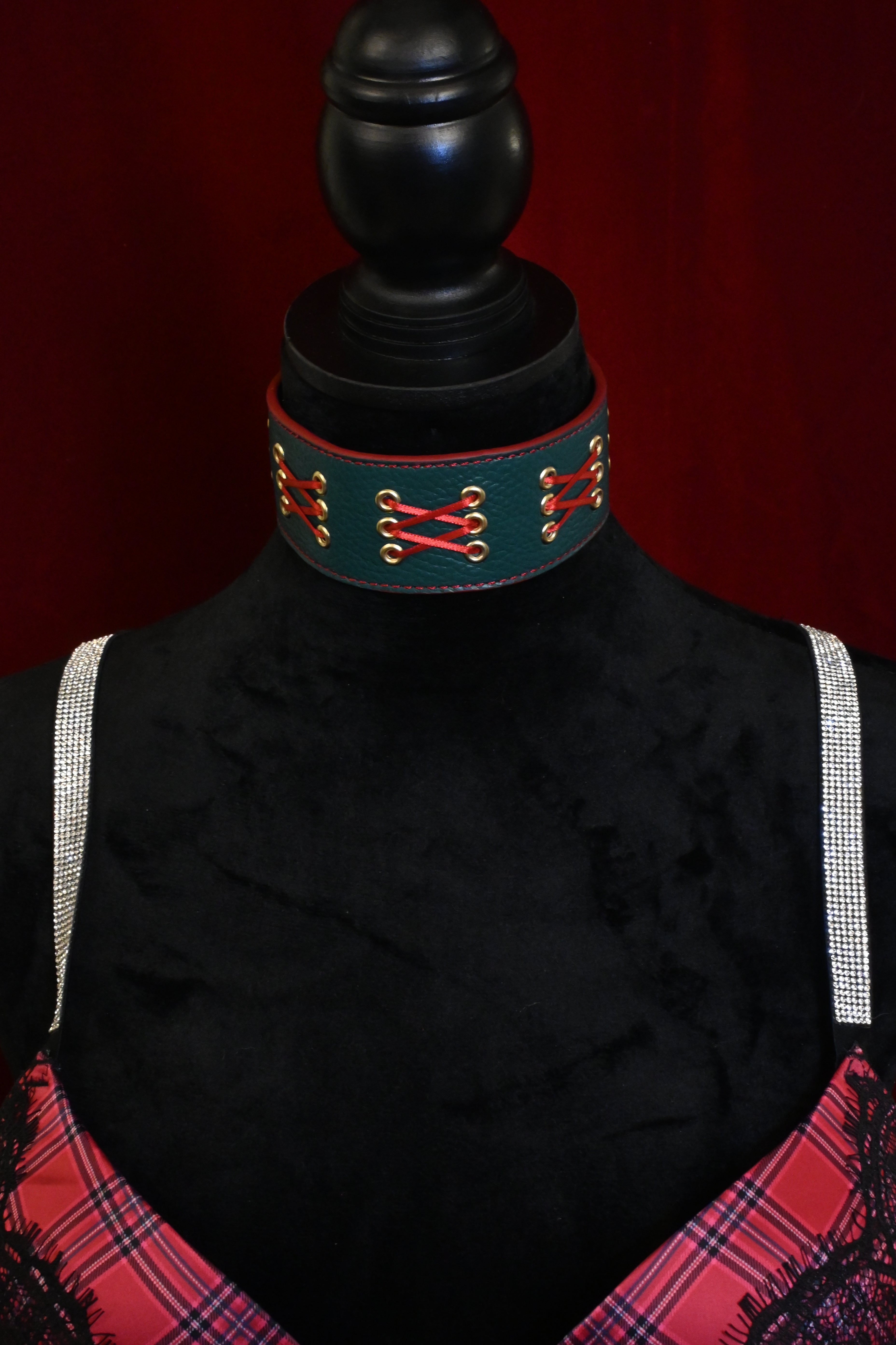 Festive Green Corset Choker