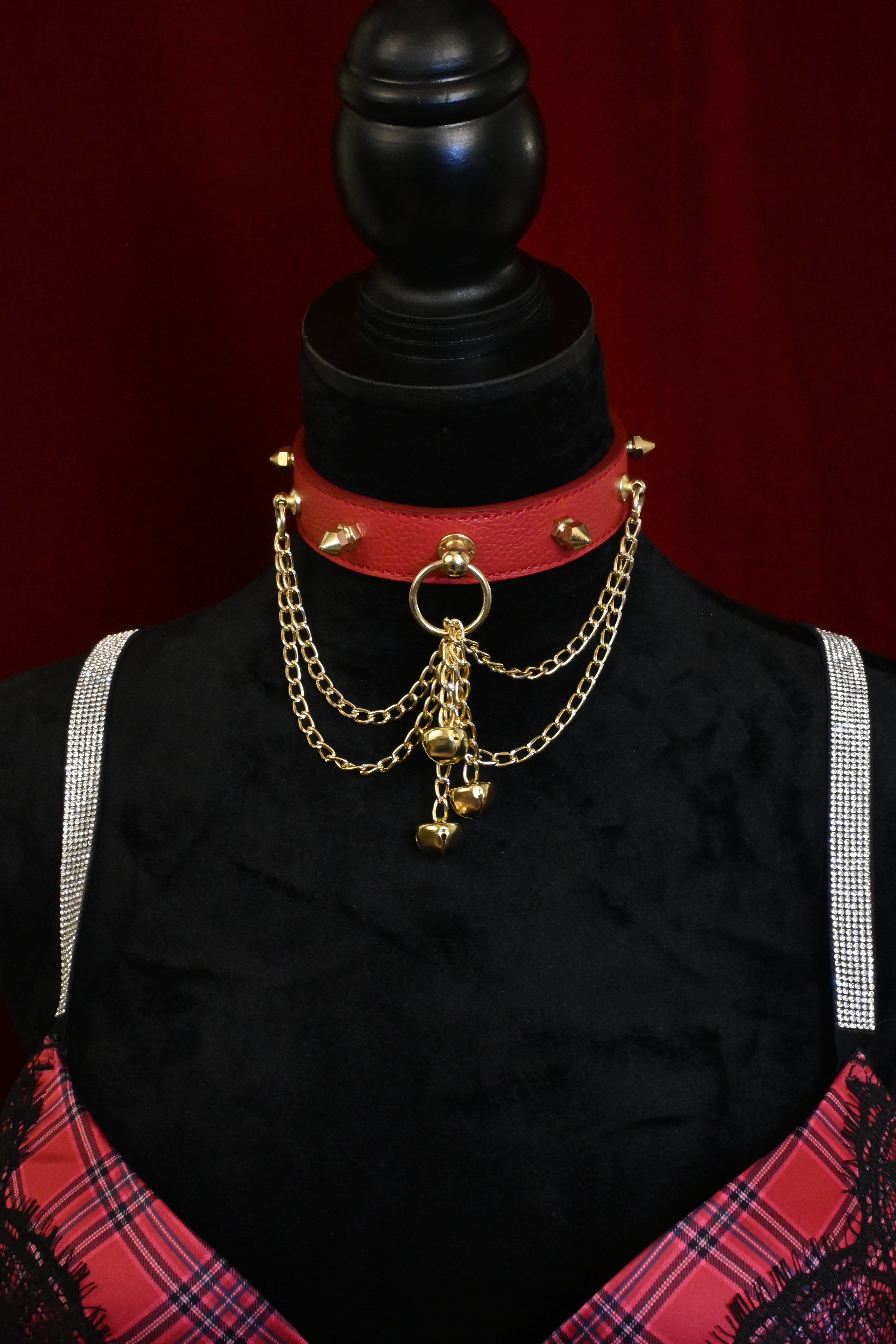 Spike Studs and Bells Collar