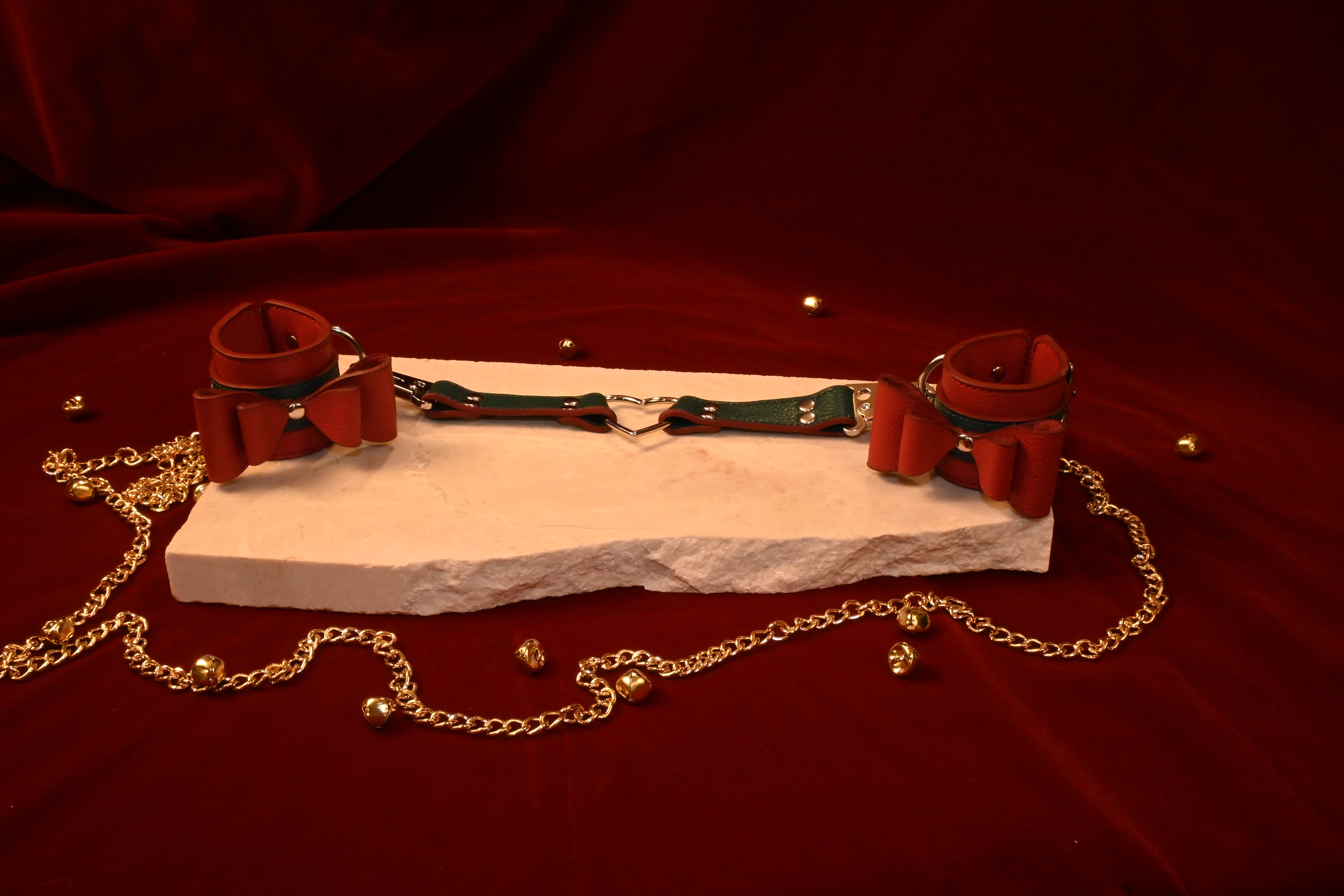 Holiday Red Bow Cuffs