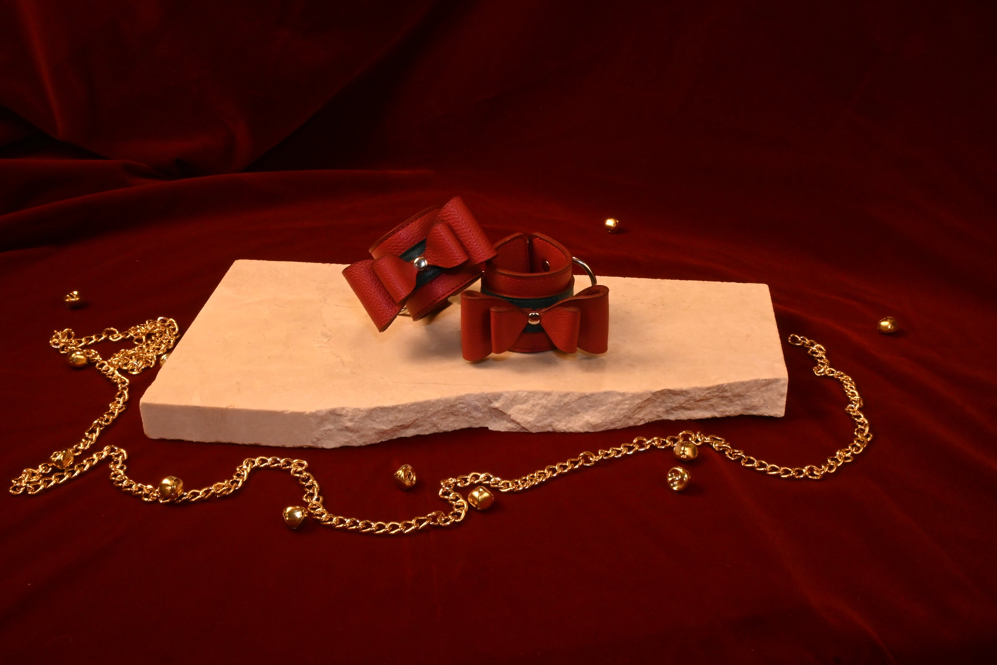 Holiday Red Bow Cuffs