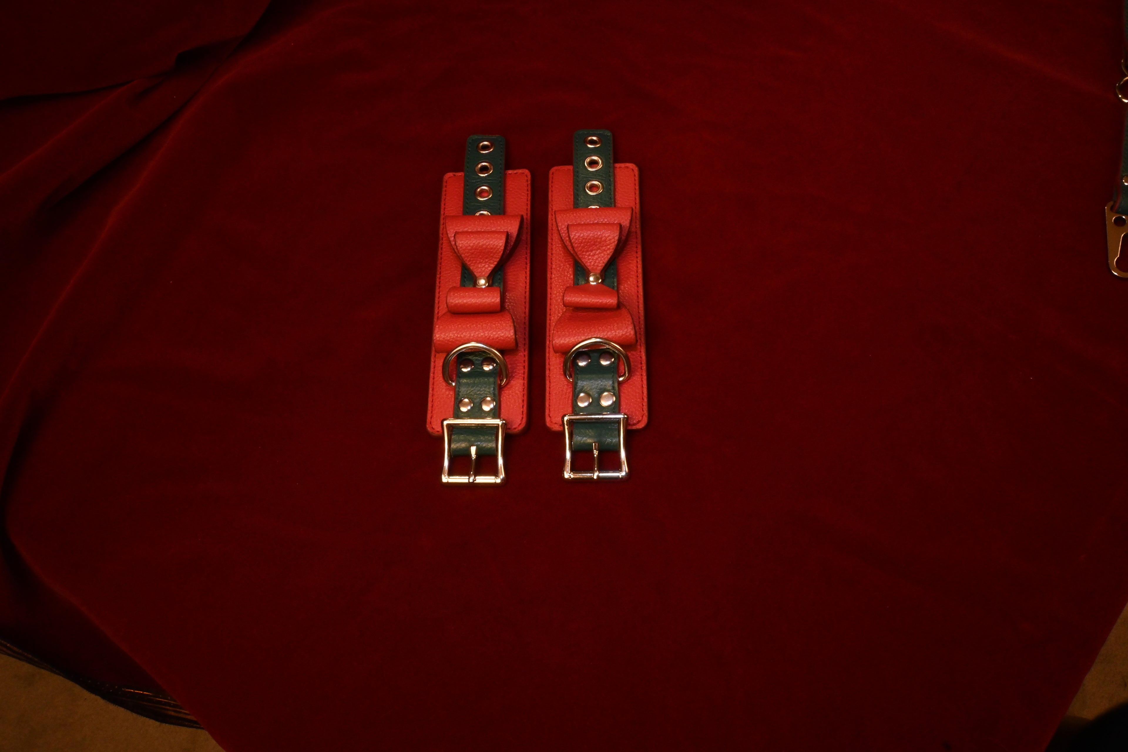 Holiday Red Bow Cuffs