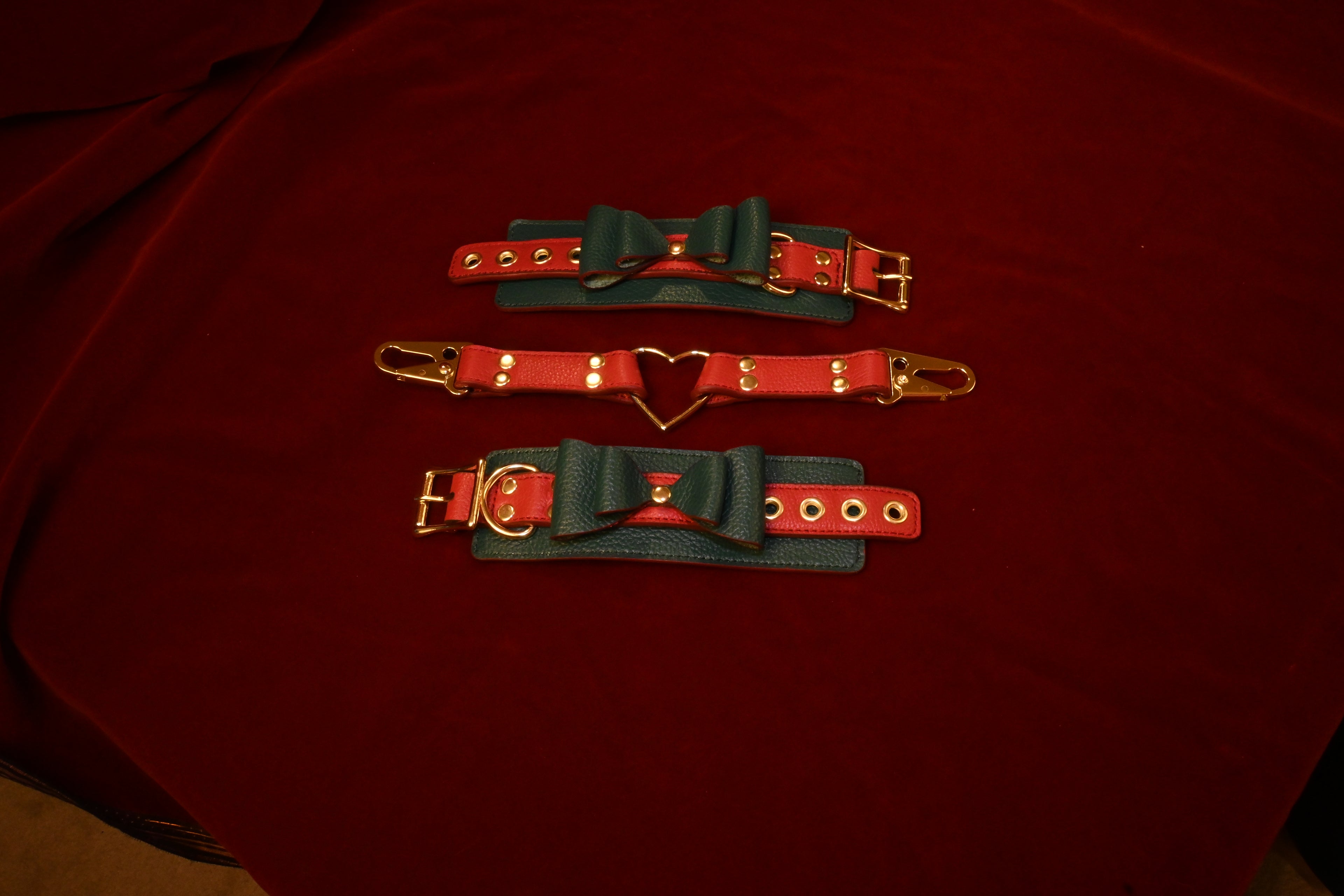 Festive Green Bow Cuffs