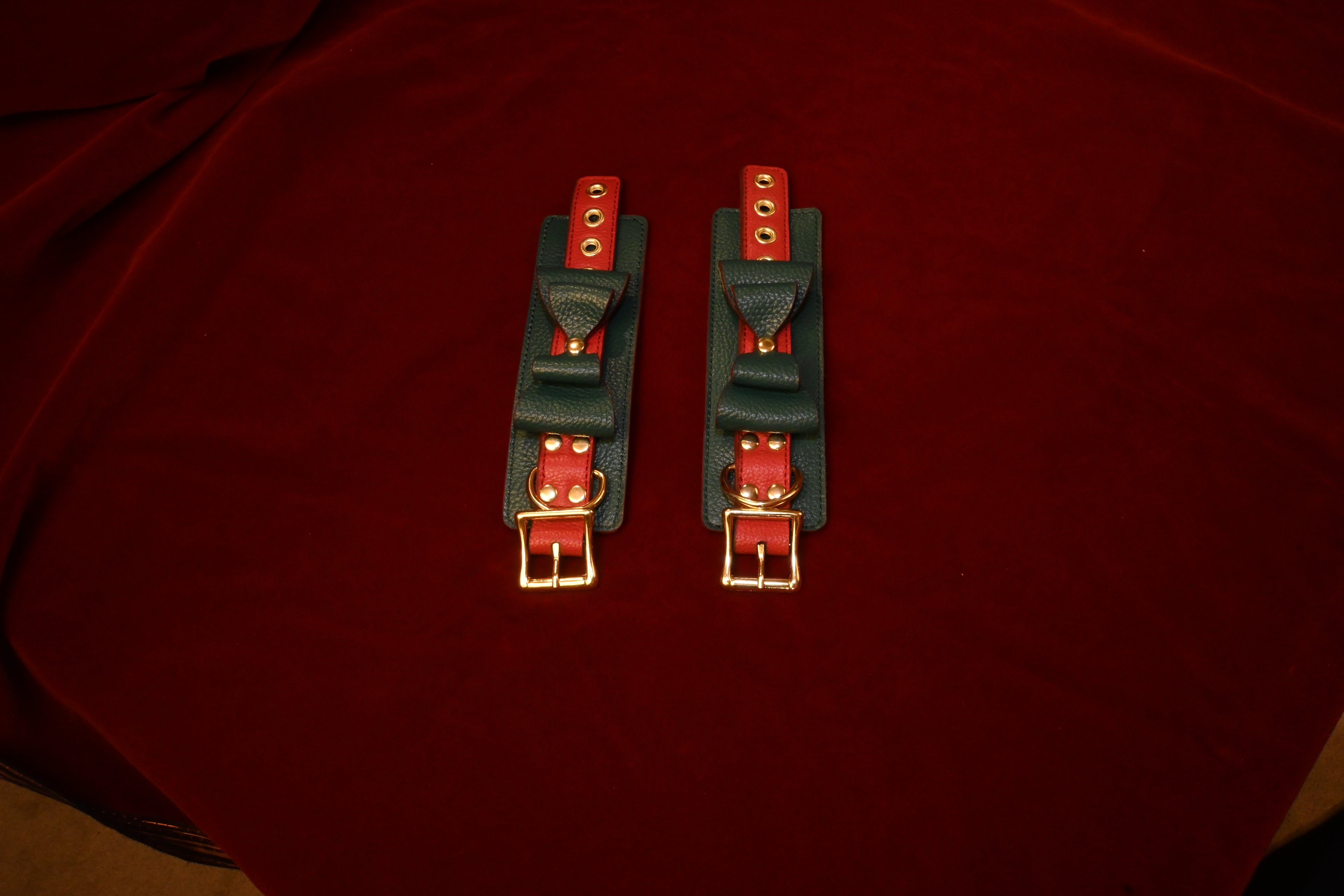 Festive Green Bow Cuffs