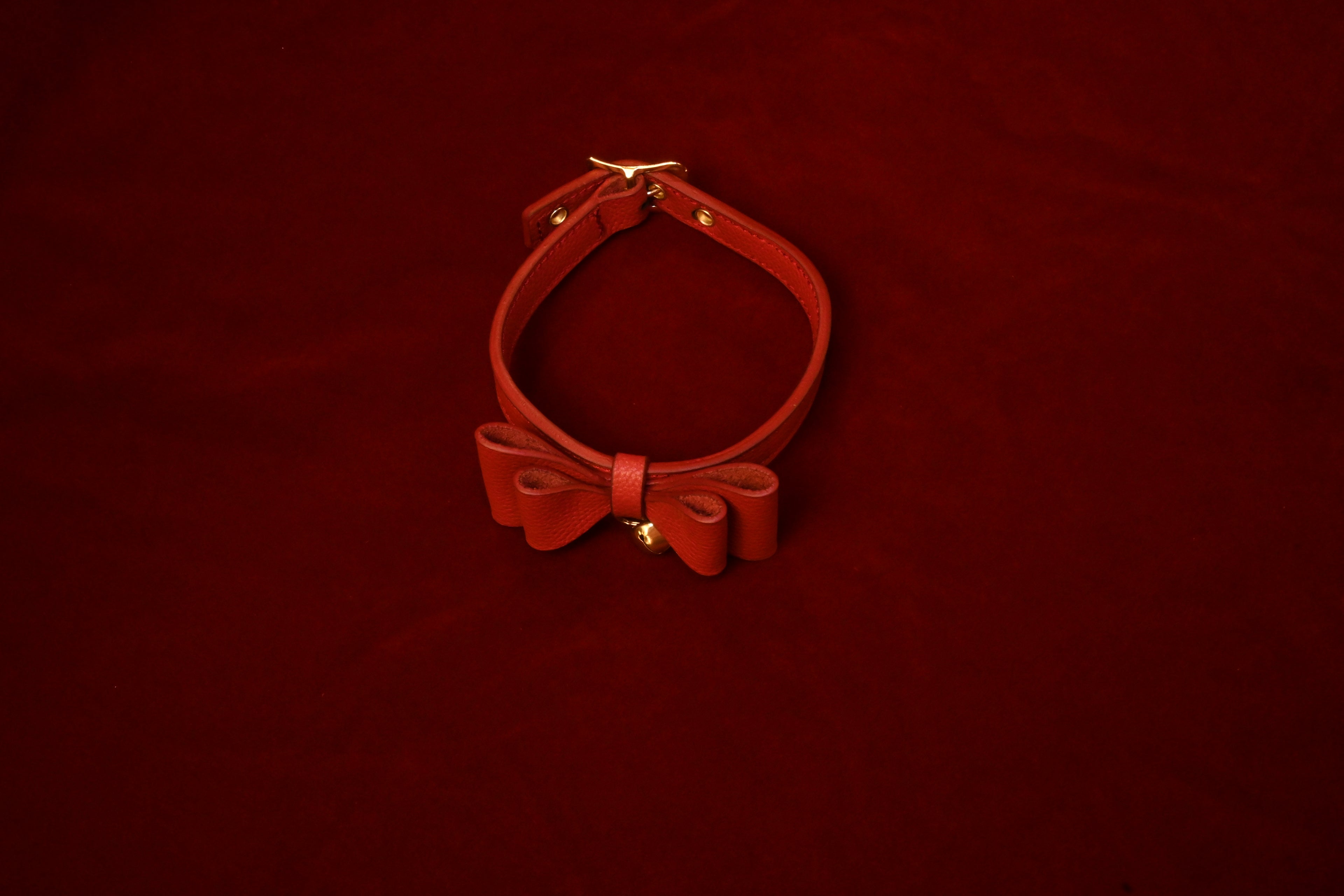 Holiday Red Bow Collar