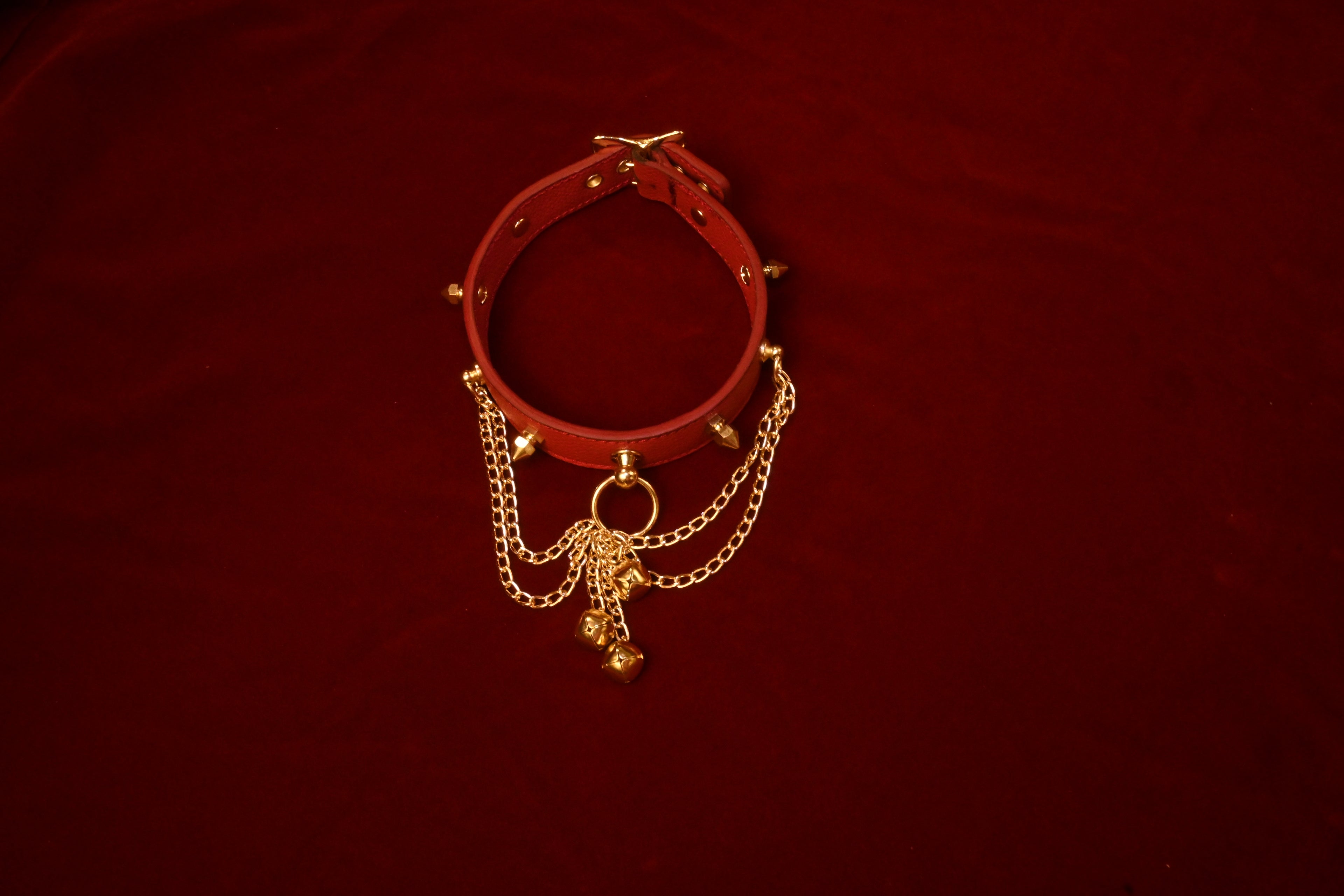 Spike Studs and Bells Collar