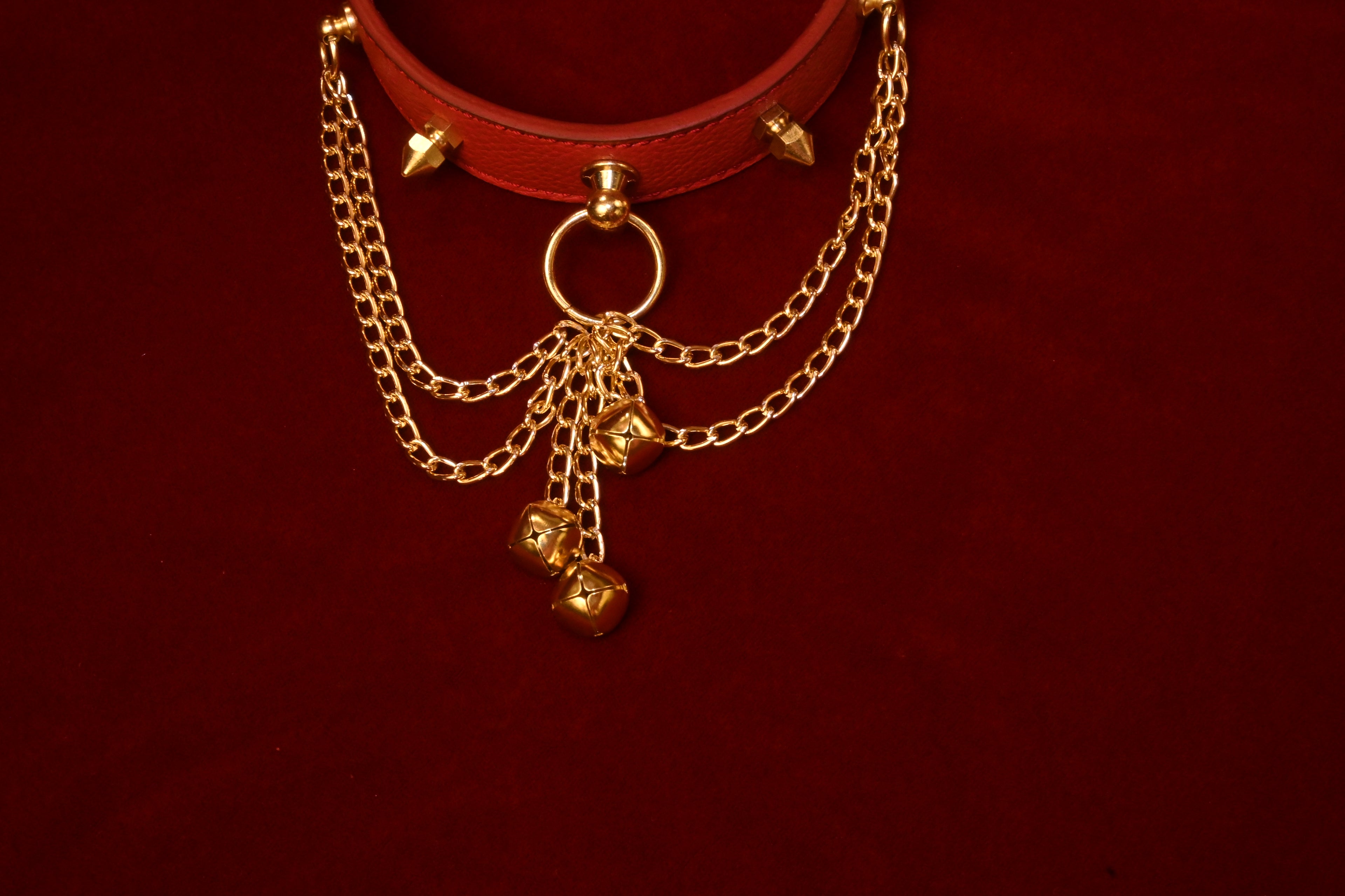 Spike Studs and Bells Collar