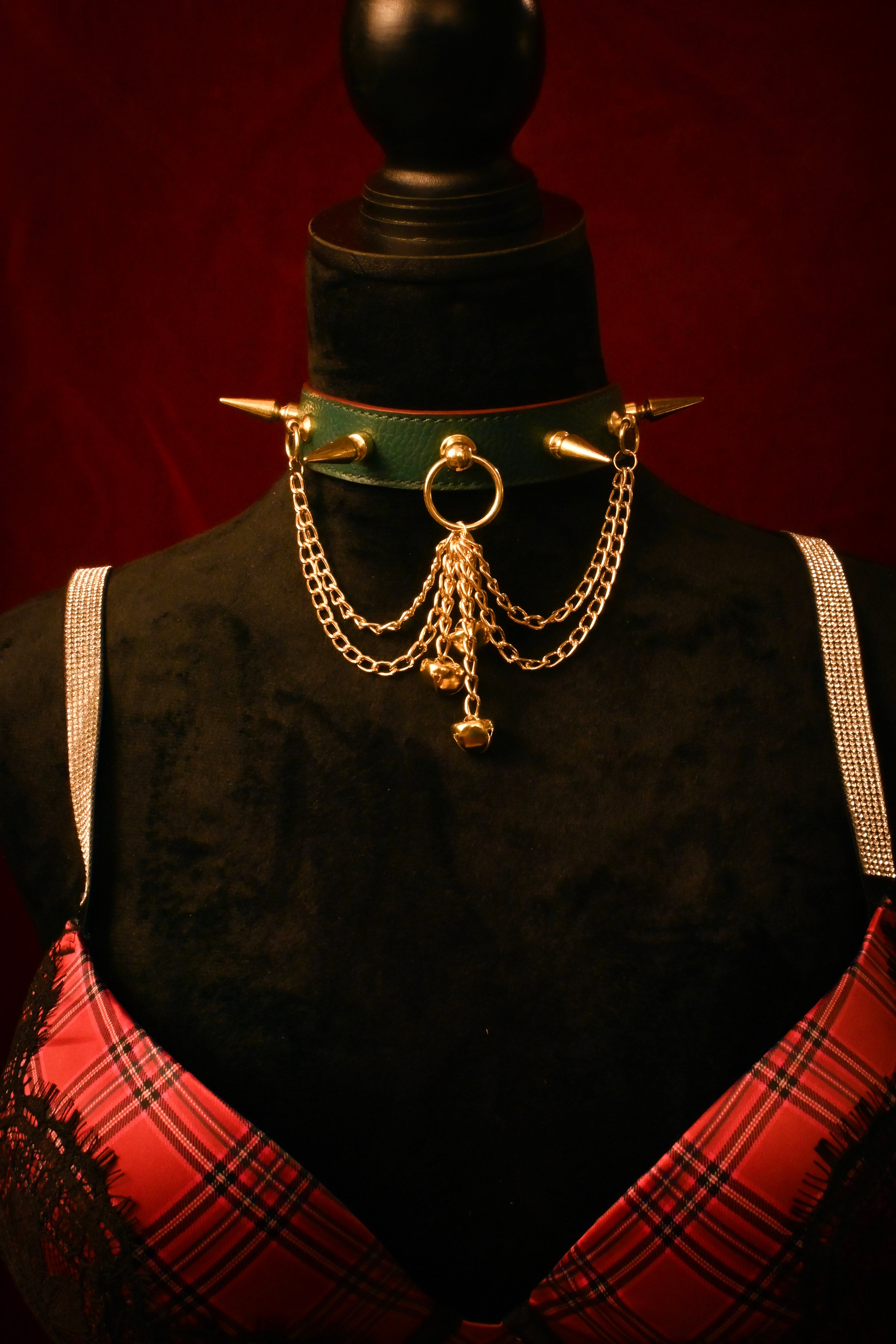 Spikes and Bells Collar